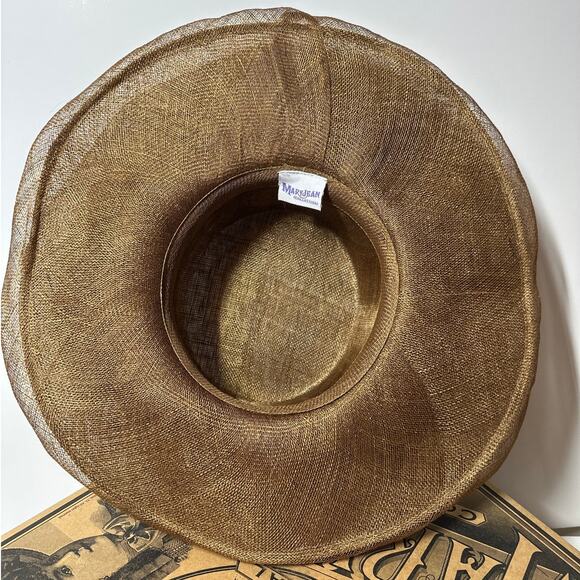 Wide Brim Dress Hat Bow Accent Derby Tea Party Church Mary Jean Collection NIB main image 10